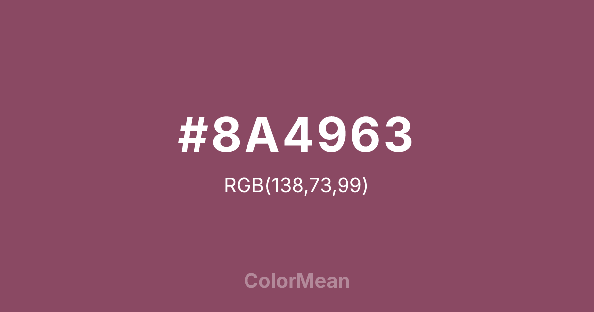 #8A4963 color swatch