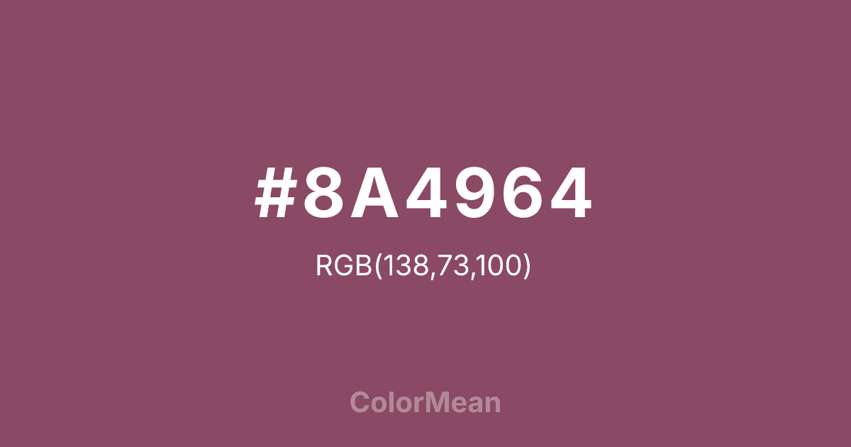 #8A4964 color swatch