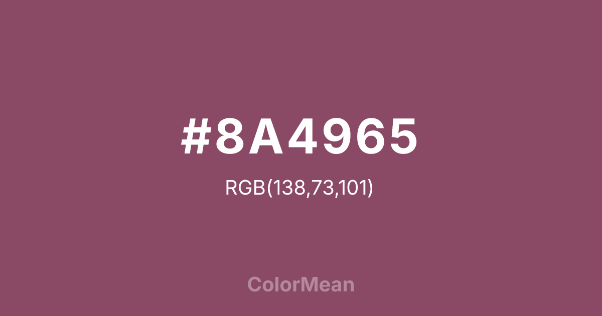 #8A4965 color swatch