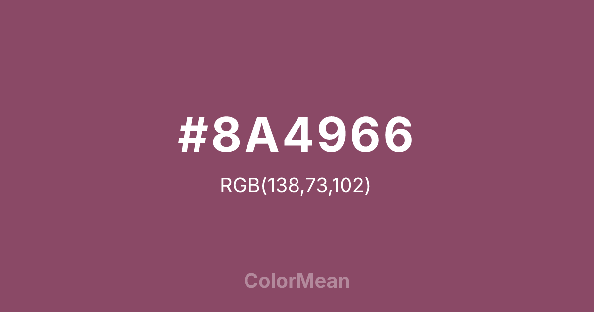 #8A4966 color swatch