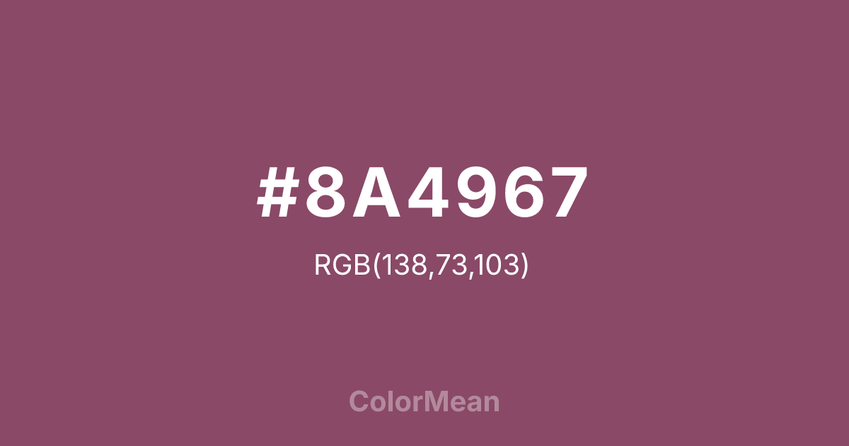 #8A4967 color swatch