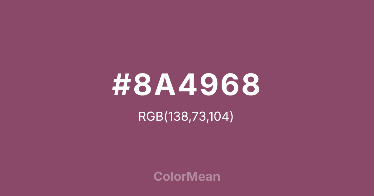 #8A4968 color swatch