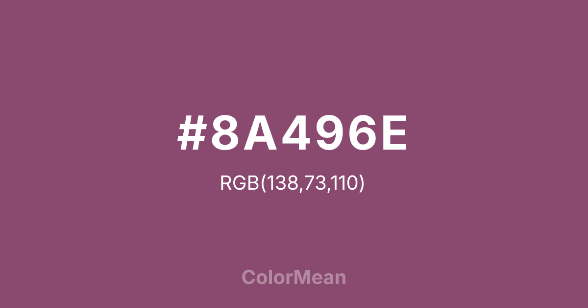#8A496E color swatch