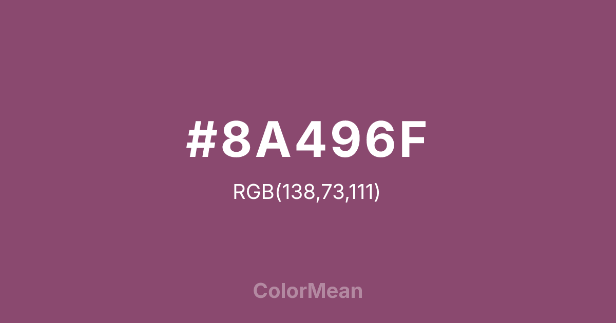 #8A496F color swatch
