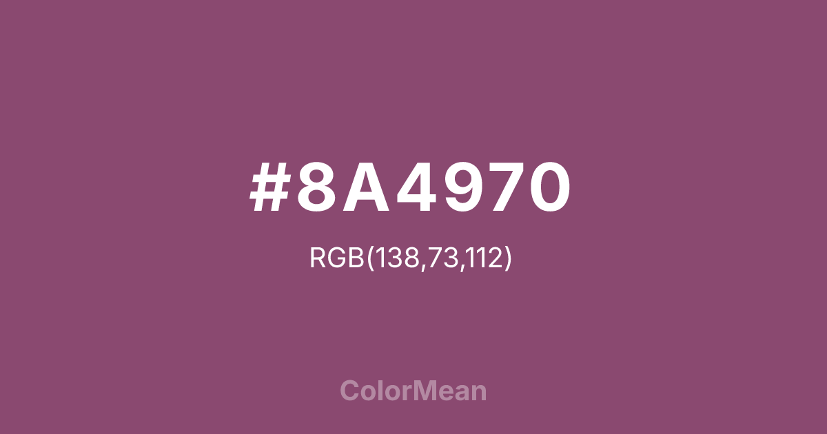 #8A4970 color swatch