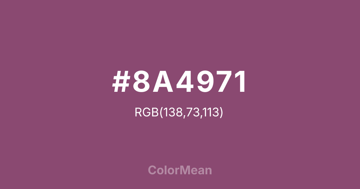 #8A4971 color swatch