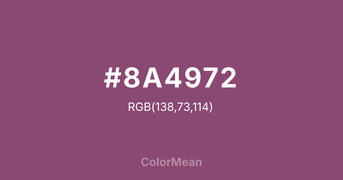 #8A4972 color swatch