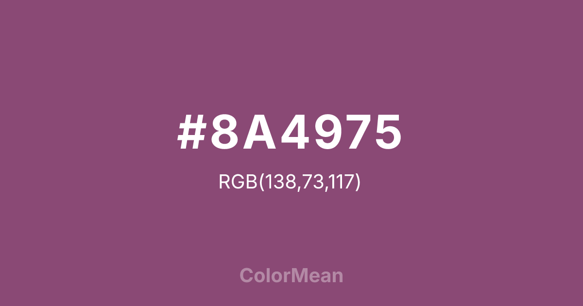 #8A4975 color swatch