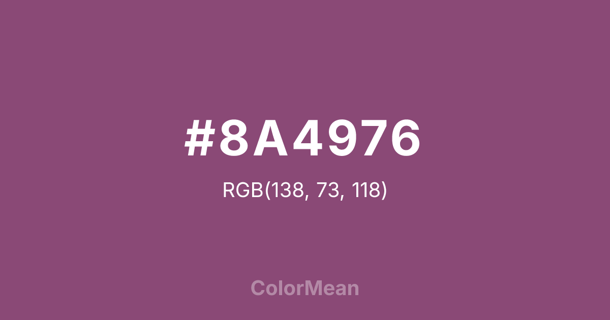 #8A4976 color swatch