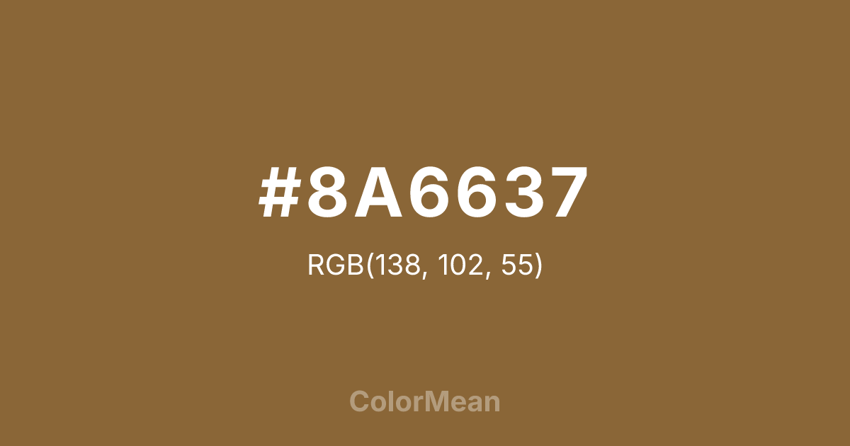 #8A6637 color swatch