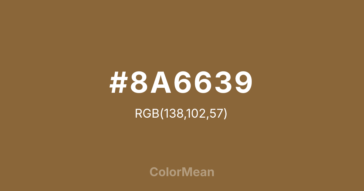#8A6639 color swatch