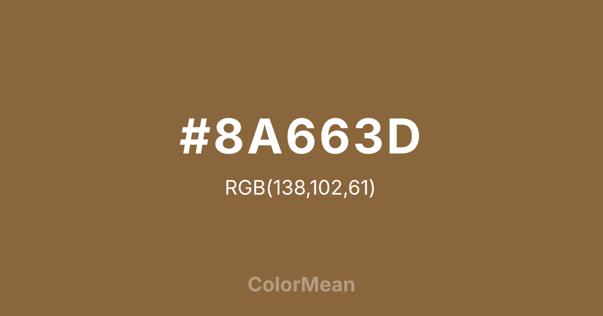 #8A663D color swatch