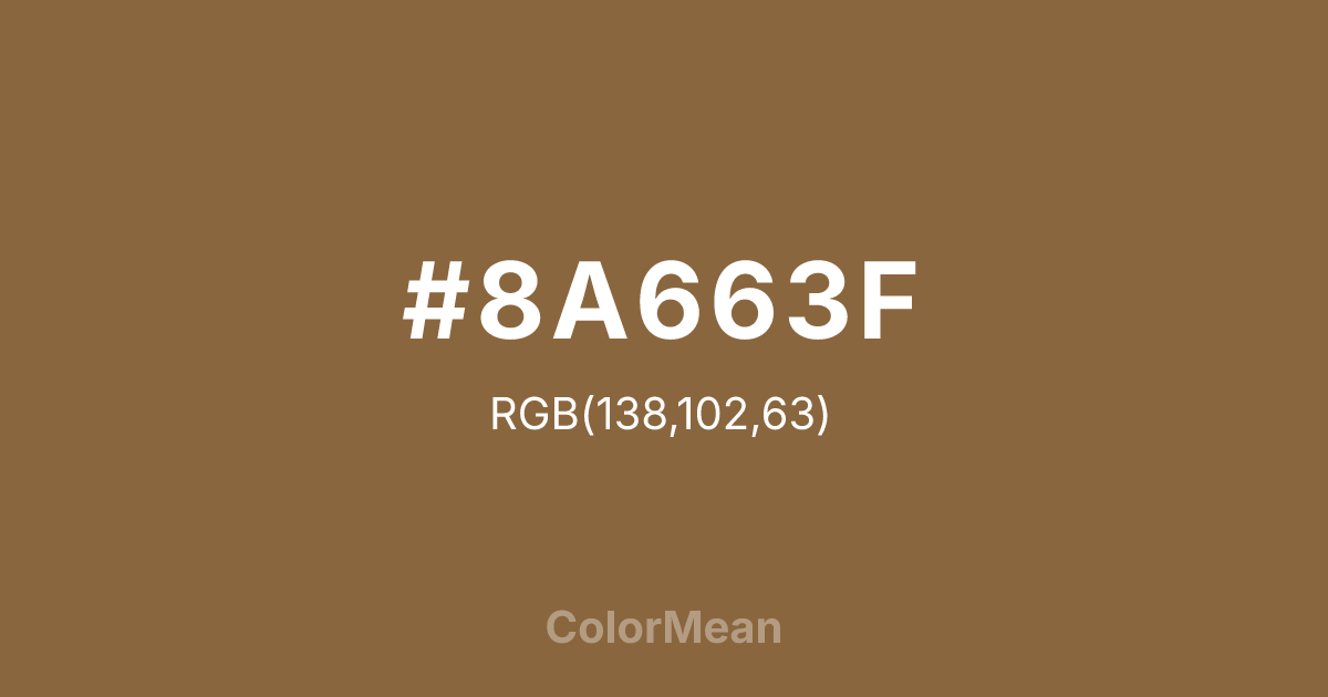 #8A663F color swatch
