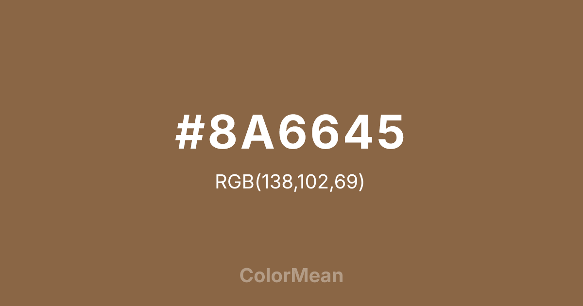 #8A6645 color swatch