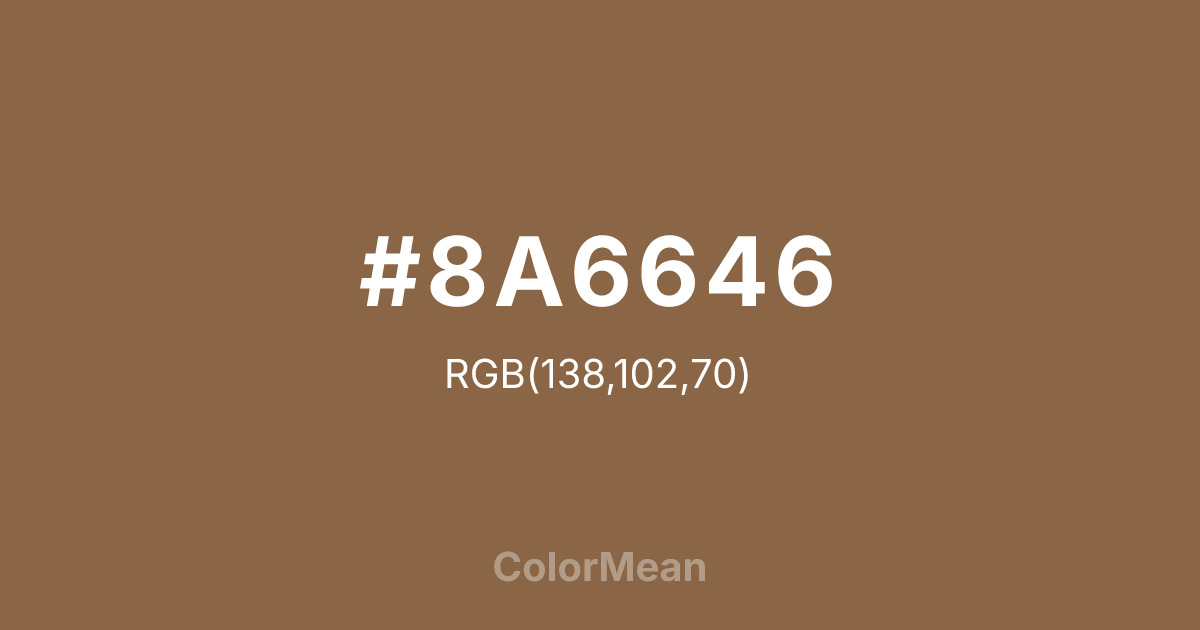 #8A6646 color swatch