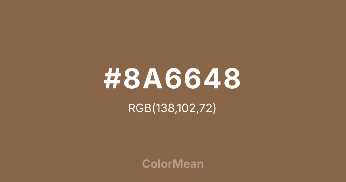 #8A6648 color swatch