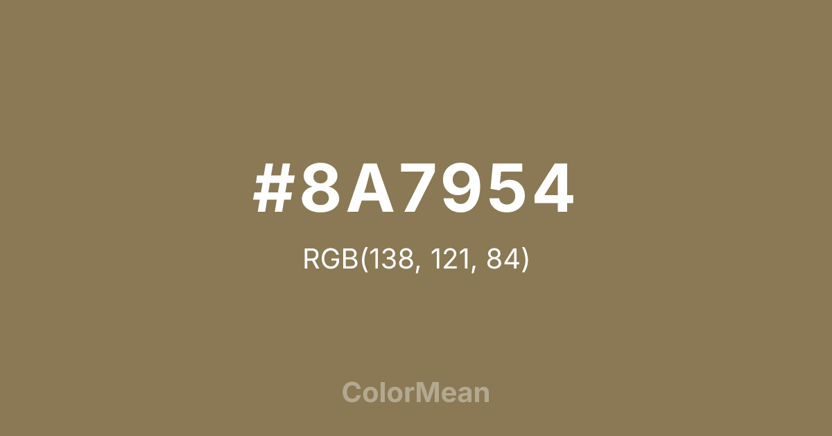 #8A7954 color swatch