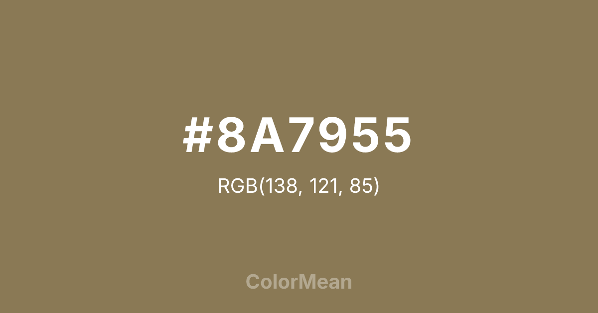 #8A7955 color swatch