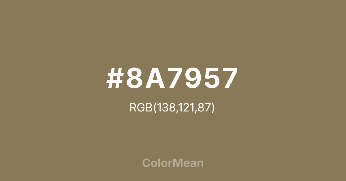 #8A7957 color swatch
