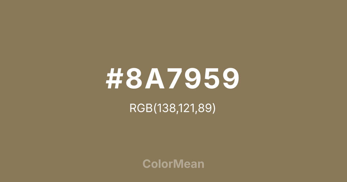 #8A7959 color swatch