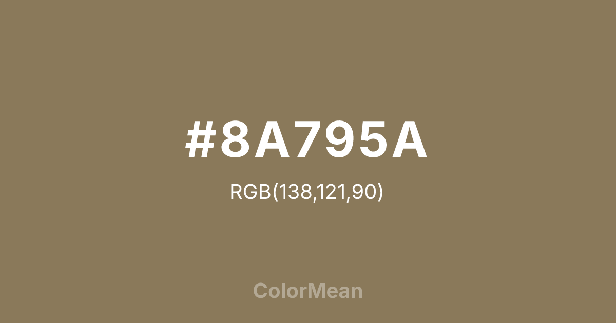 #8A795A color swatch