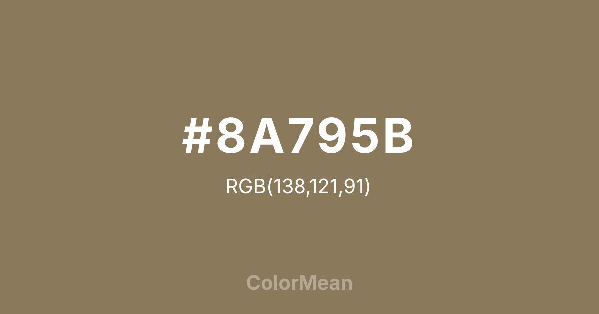 #8A795B color swatch