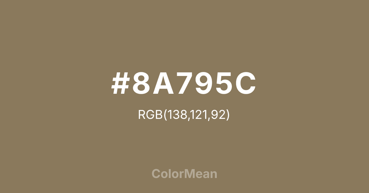 #8A795C color swatch