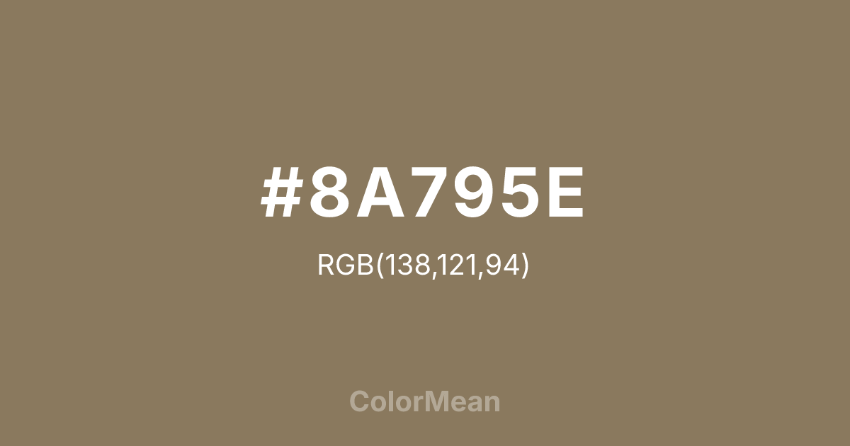 #8A795E color swatch