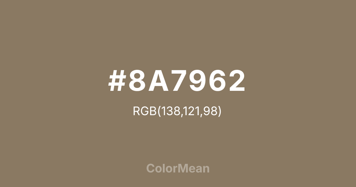 #8A7962 color swatch