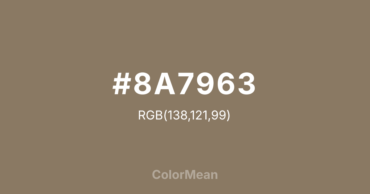 #8A7963 color swatch