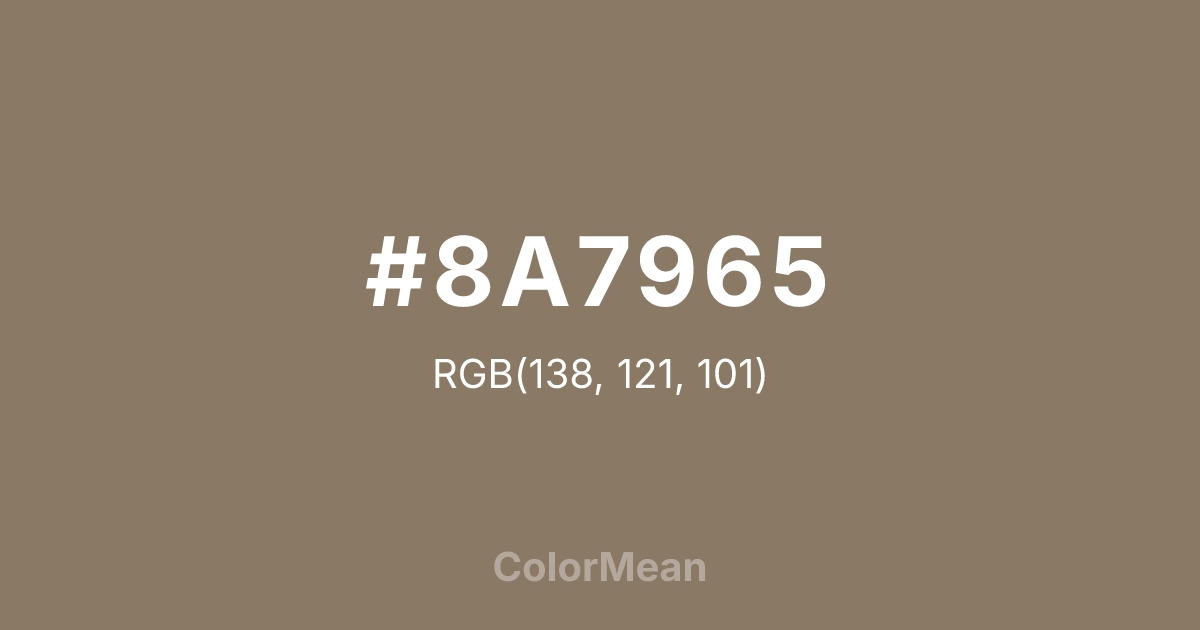 #8A7965 color swatch