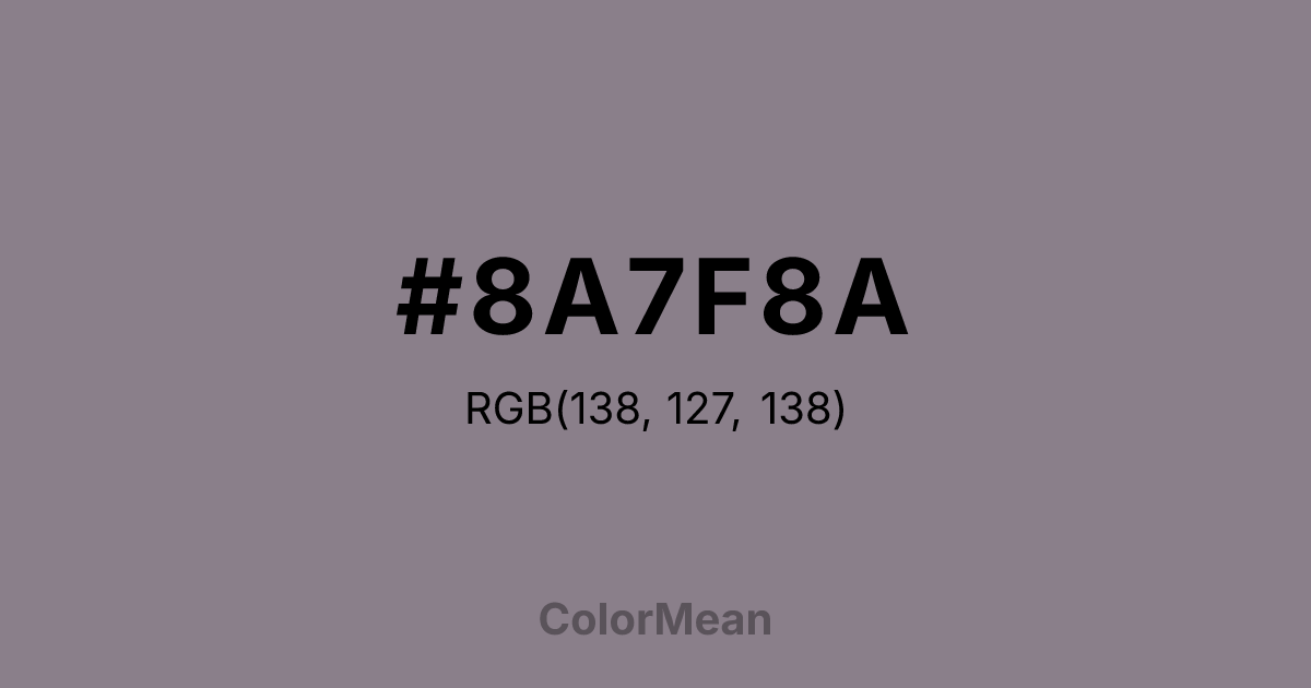 #8A7F8A color swatch