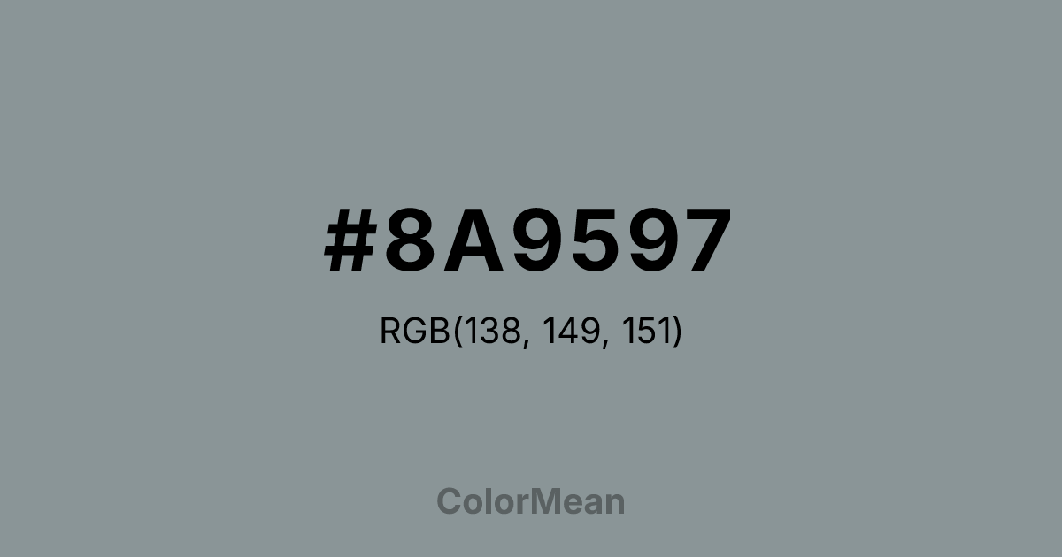 #8A9597 color swatch