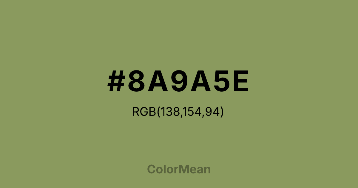 #8A9A5E color swatch