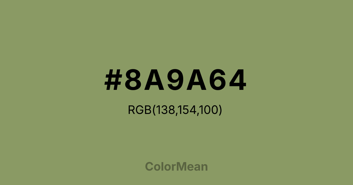 #8A9A64 color swatch