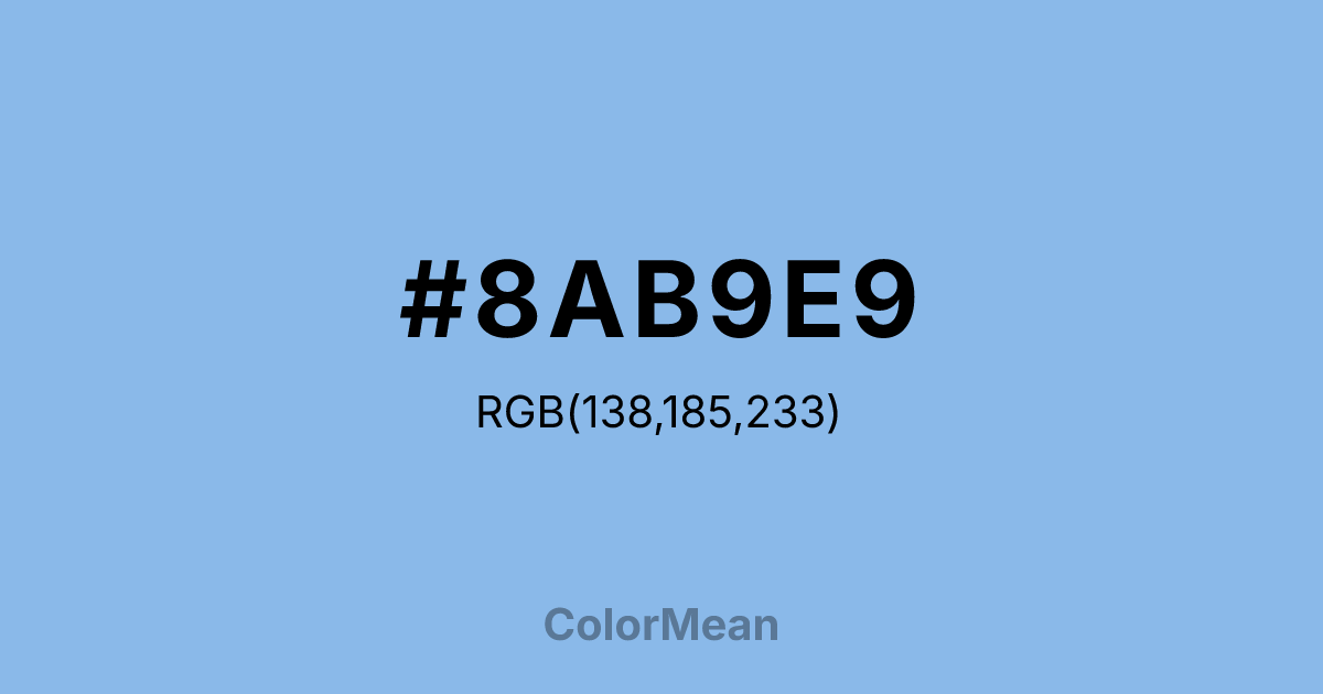 #8AB9E9 color swatch
