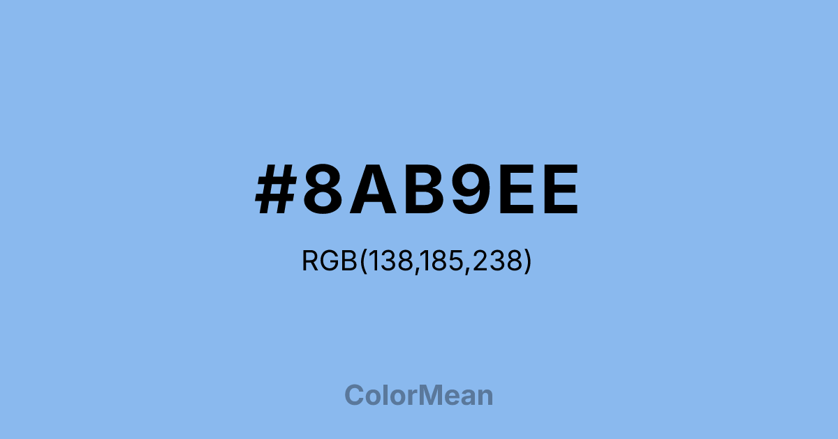 #8AB9EE color swatch