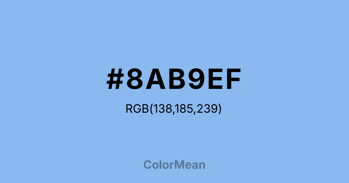 #8AB9EF color swatch