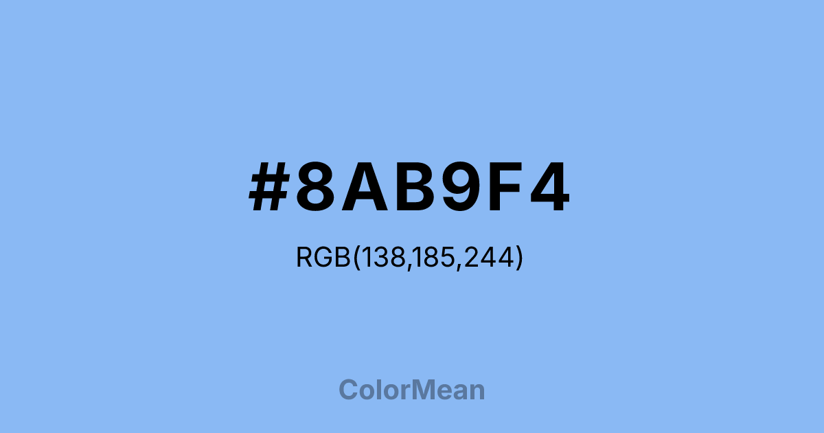 #8AB9F4 color swatch