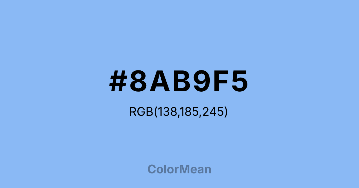 #8AB9F5 color swatch