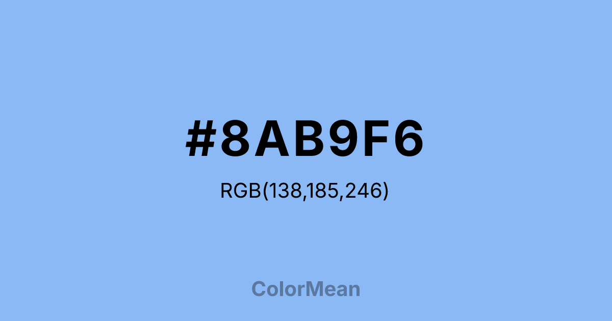 #8AB9F6 color swatch