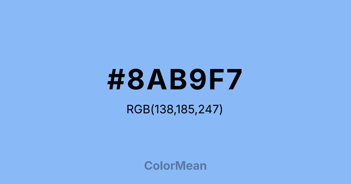 #8AB9F7 color swatch