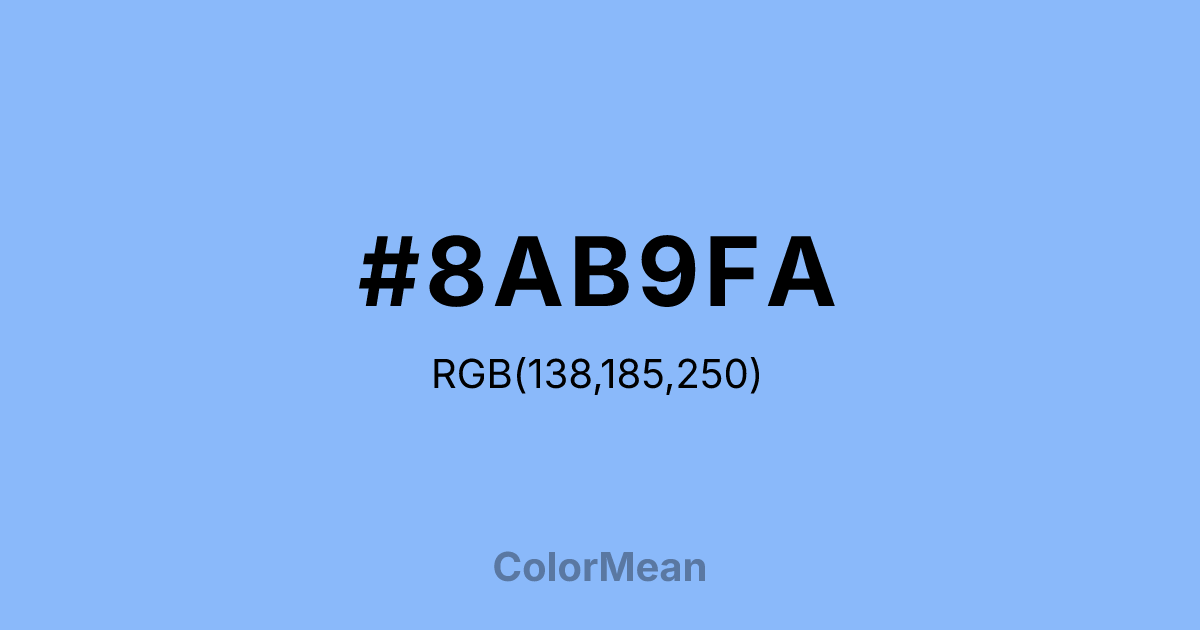 #8AB9FA color swatch