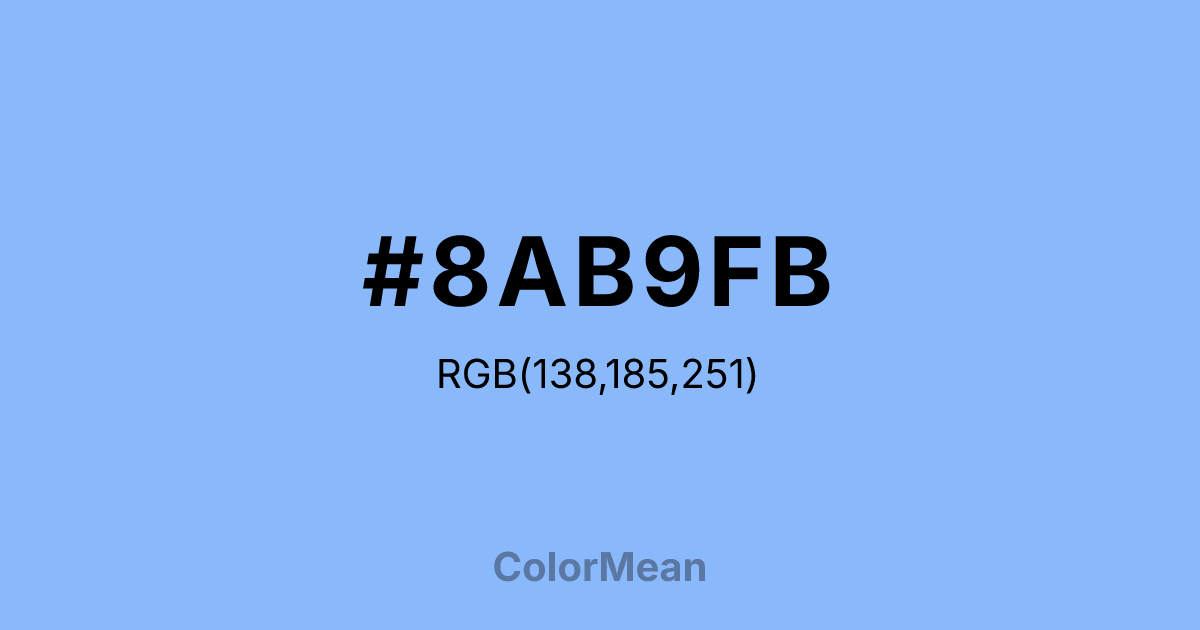 #8AB9FB color swatch