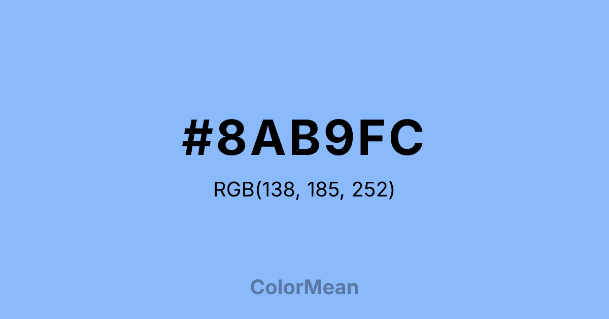 #8AB9FC color swatch