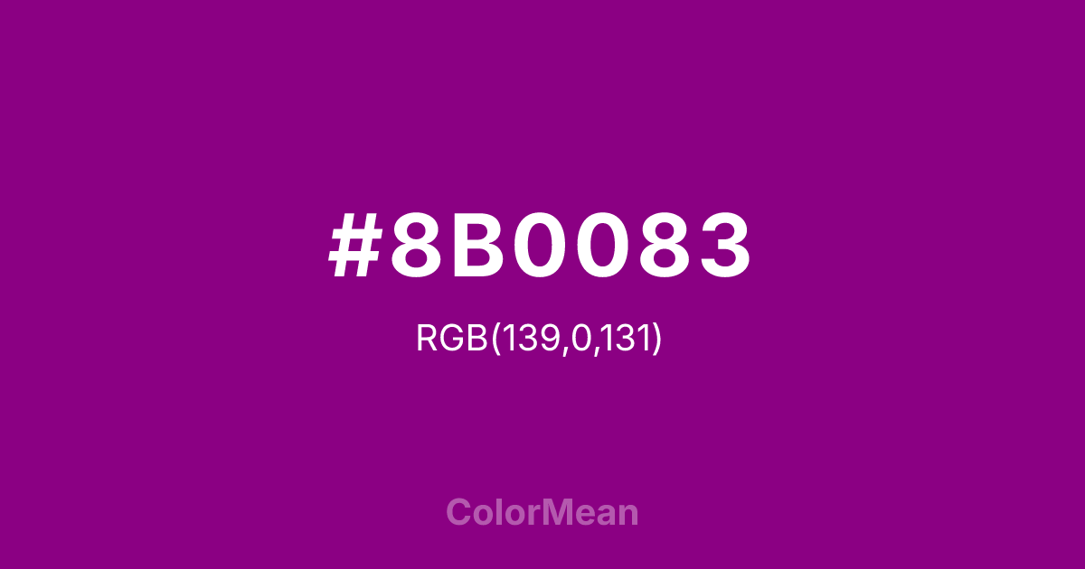 #8B0083 color swatch