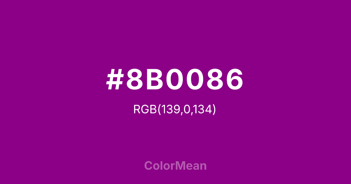 #8B0086 color swatch