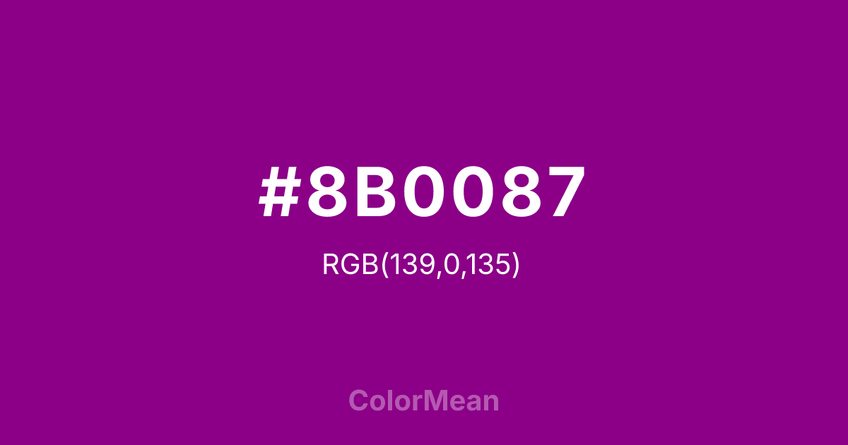 #8B0087 color swatch
