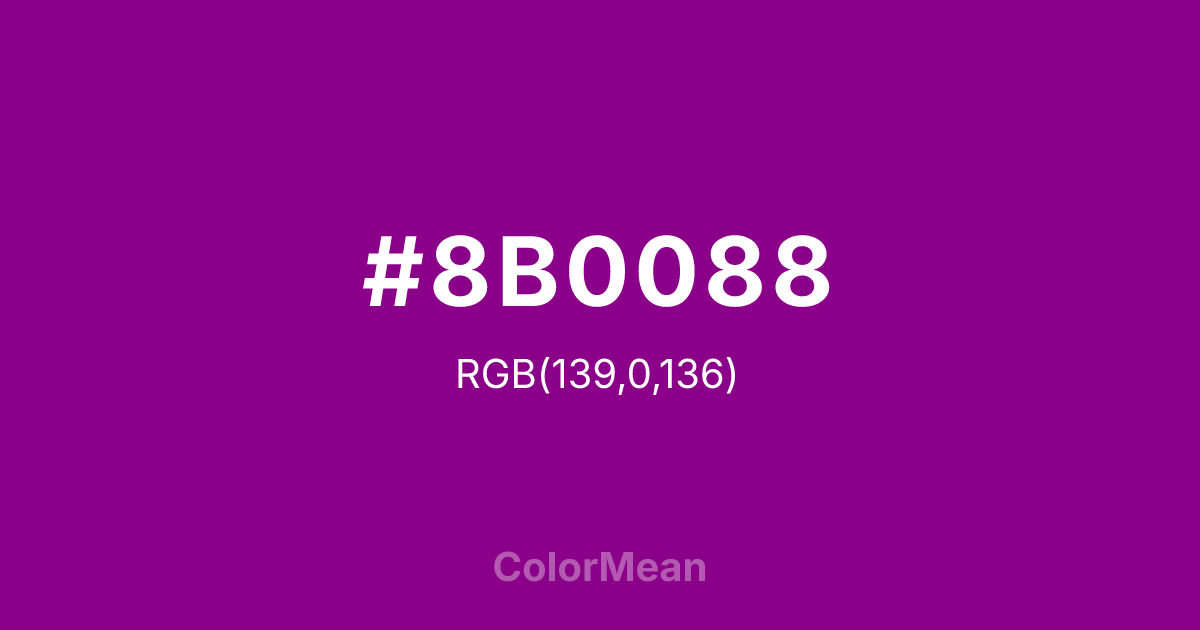 #8B0088 color swatch