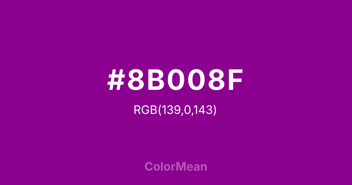 #8B008F color swatch